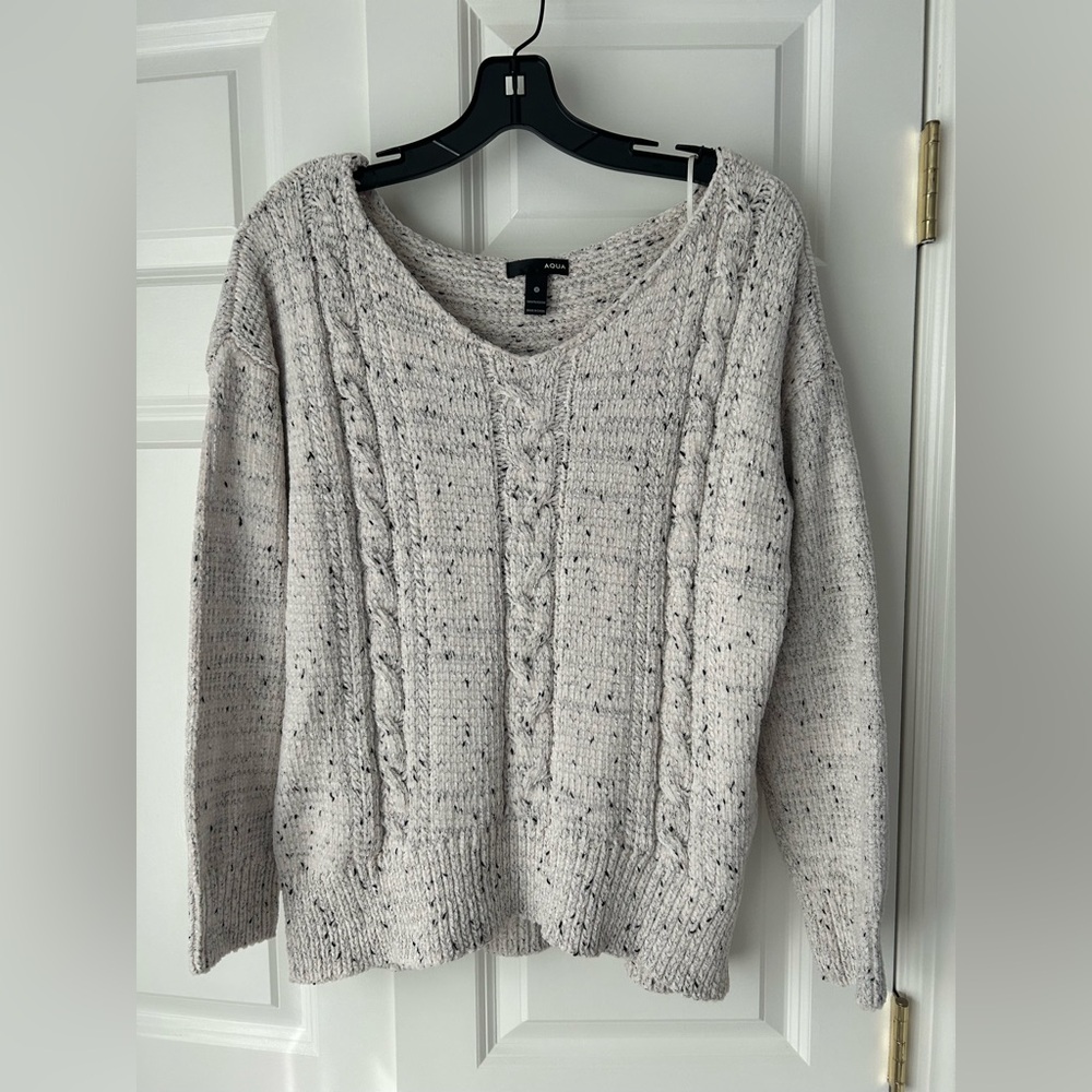 Bloomingdales AQUA chenille sweater - worn once - LIKE NEW!